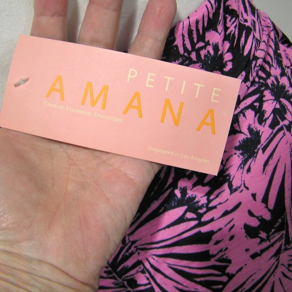 TROPICAL PRINT FAUX WRAP SKIRT SMALL PETITE - Picture 6 of 7